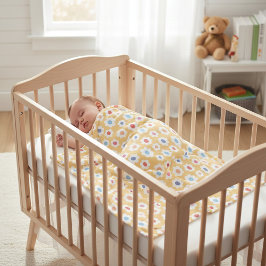 Playful Daisy Ditsy Print Baby Toddler Blanket Fleecefilt