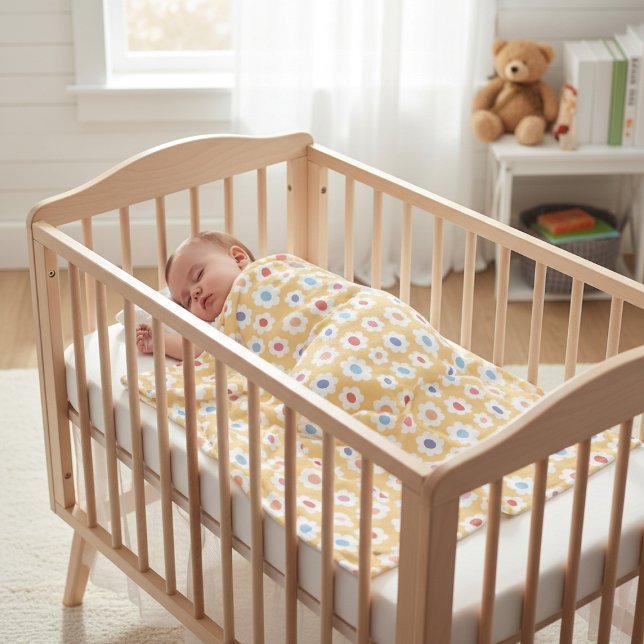 Playful Daisy Ditsy Print Baby Toddler Blanket Fleecefilt (Skapare uppladdad)