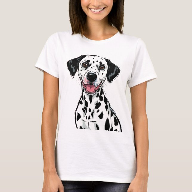 Playful Dalmatian Puppy T Shirt (Framsida)
