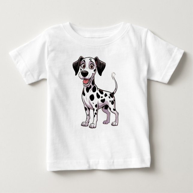 Playful Dalmatian Puppy T Shirt (Framsida)