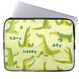 Playful Dinosaurs Electronics Bag Laptop Fodral