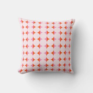 Playful Dots & Stripes - red and pink Kudde