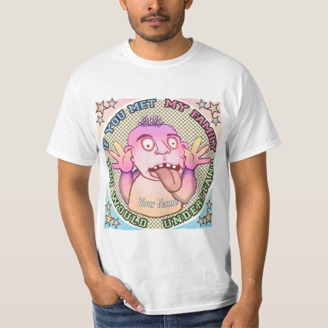 Playful family face t shirt (Framsida)