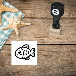 Playful Fish Rubber Stamp Stämpel