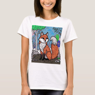 "Playful Fox in the Forest" T Shirt