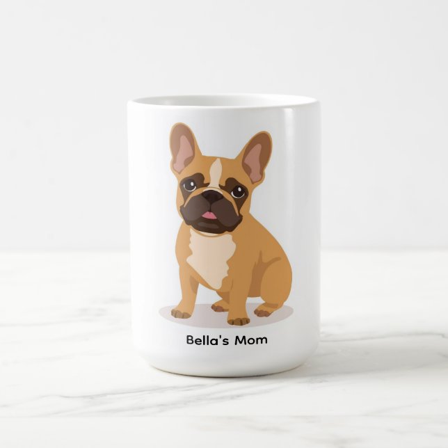Playful French Bulldog Coffee Mug Cheerful Dog Kaffemugg (Center)