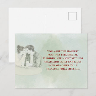 Playful & Funny Love Quote Postcard | Laughing Cou Vykort