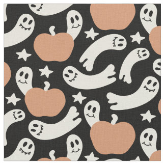 Playful Ghosts and Pumpkins on Black – Halloween R Tyg