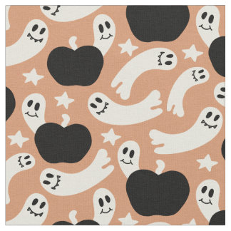Playful Ghosts and Pumpkins on Black – Halloween Tyg