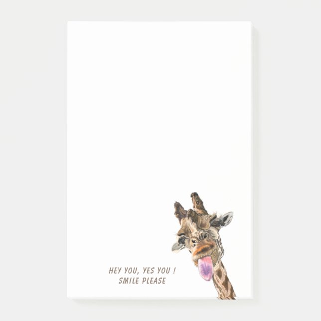 Playful Giraffe Funny Post-it® Notes Post-it Block (Framsida)