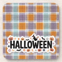 Playful Halloween Plaid Hard Underlägg