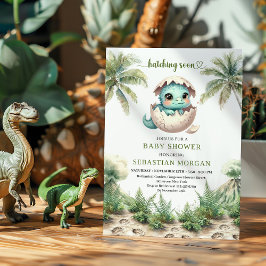 Playful Hatching Soon Egg Baby Shower Invitation Inbjudningar