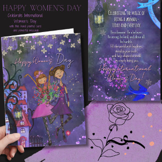 Playful International Women’s Day Celebration Card Helgkort