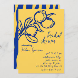 Playful Italian Handwritten Lemon Bridal Shower Inbjudningar