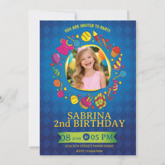 Playful Kids Birthday Invitation – Doodle Party Inbjudningar