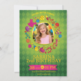 Playful Kids Birthday Invitation – Doodle Party Inbjudningar