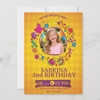 Playful Kids Birthday Invitation – Doodle Party Inbjudningar