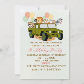 Playful Kids Birthday Party Invitation Card Inbjudningar