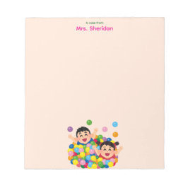 Playful kindergarten colorful Teacher  Anteckningsblock