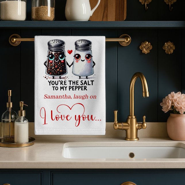 Playful Love Gift Funny Food Towel Custom Name Kökshandduk (Playful Love Gift Funny Food Towel Custom Name)