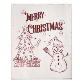 Playful Merry Christmas Fototryck