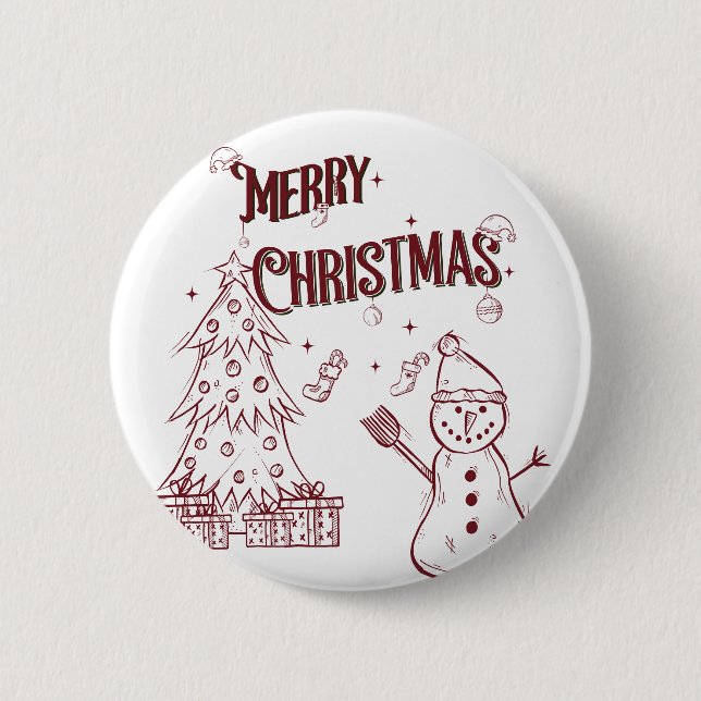 Playful Merry Christmas Knapp (Framsida)