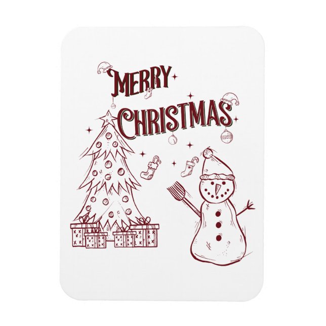 Playful Merry Christmas Magnet (Vertikal)