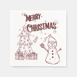 Playful Merry Christmas Pappersservett