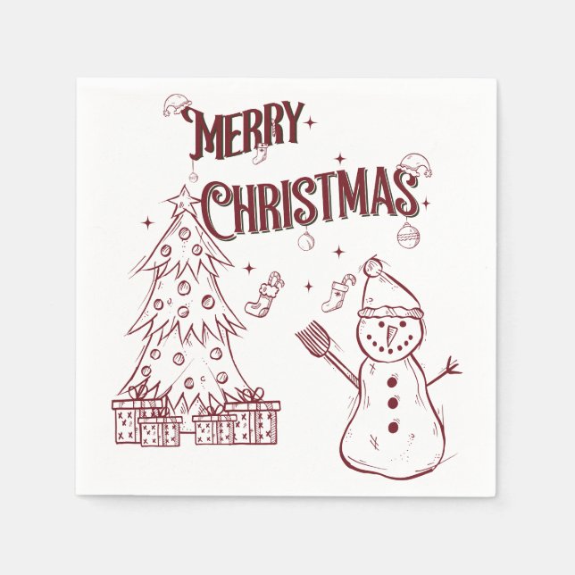 Playful Merry Christmas Pappersservett (Framsidan)