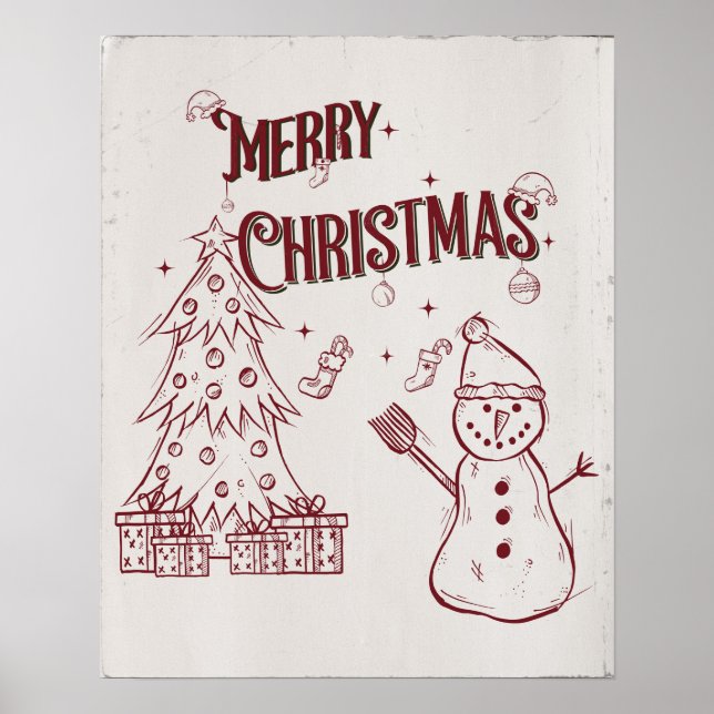 Playful Merry Christmas Poster (Framsidan)