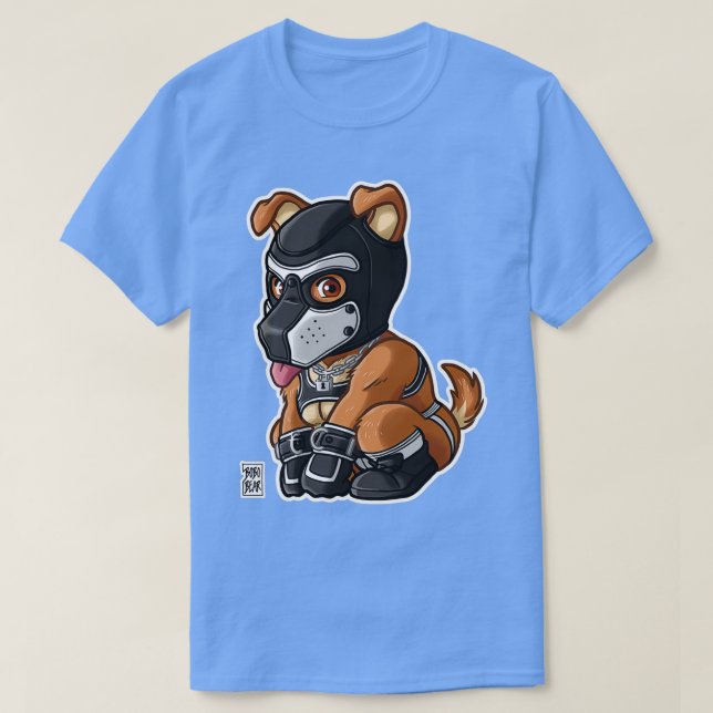 PLAYFUL PUPPY WHITE MASK BEARZOO SERIE T SHIRT (Design framsida)