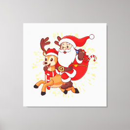**"Playful Santa Claus Design – Fun and Festive Ch Canvastryck