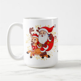 **"Playful Santa Claus Design – Fun and Festive Ch Kaffemugg