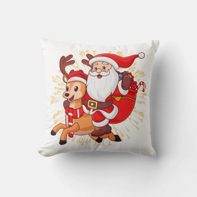 **"Playful Santa Claus Design – Fun and Festive Ch Kudde (Framsida)
