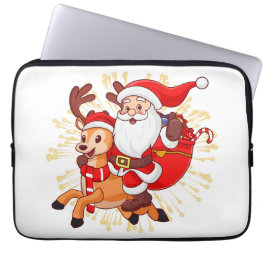 **"Playful Santa Claus Design – Fun and Festive Ch Laptop Fodral