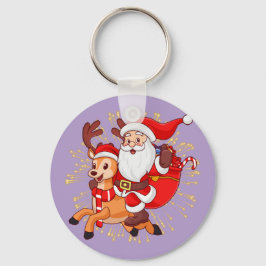 **"Playful Santa Claus Design – Fun and Festive Ch Nyckelring