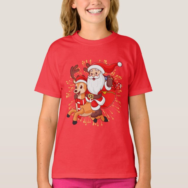 **"Playful Santa Claus Design – Fun and Festive Ch T Shirt (Framsida)