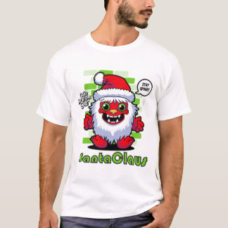 Playful Santa Claus Graphic T-Shirt, Holiday Appar T Shirt