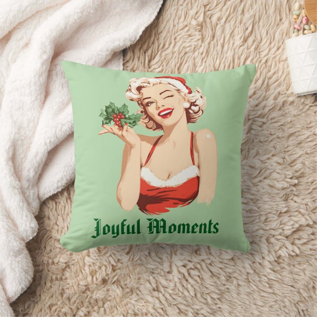 Playful Santa Girl Winking with Holly Kudde (Filt)