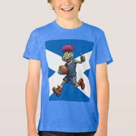 Playful Scottish Thistle Rugby Illustration T Shirt