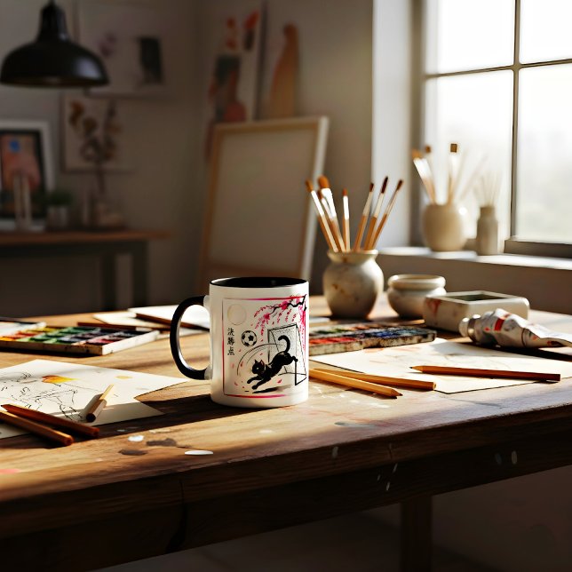 Playful Soccer Cat - for Soccer Fans & Pet Lovers! Mugg (Skapare uppladdad)