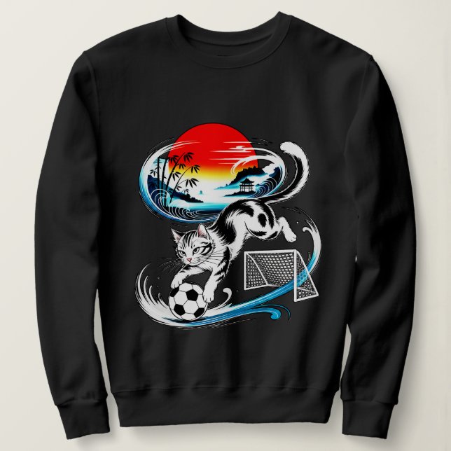 Playful Soccer Cat Women's - For Cat Lovers T Shirt (Design framsida)