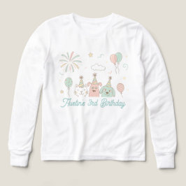 Playful Sweet and Three Birthday T Shirt