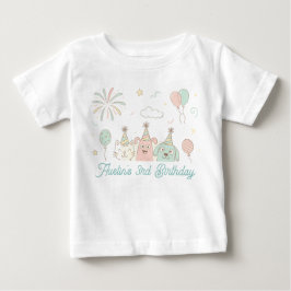 Playful Sweet and Three Birthday T Shirt
