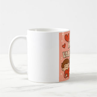 Playful Valentine's Day Mug – Cartoon Couple & Hea Kaffemugg