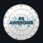 Playful, vibrant, bold, modern design Be Awesome Darttavla<br><div class="desc">Modern, simple, playful typographic design of a saying "Be Awesome". Cool, urban, trendy and vibrant graphic vector art</div>