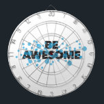 Playful, vibrant, bold, modern design Be Awesome Darttavla<br><div class="desc">Modern,  simple,  playful typographic design of a saying "Be Awesome". Cool,  urban,  trendy and vibrant graphic vector art</div>