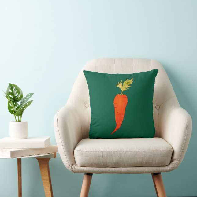 Playful Watercolor Carrot Kudde (Stol)