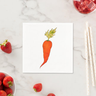 Playful Watercolor Carrot Pappersservett
