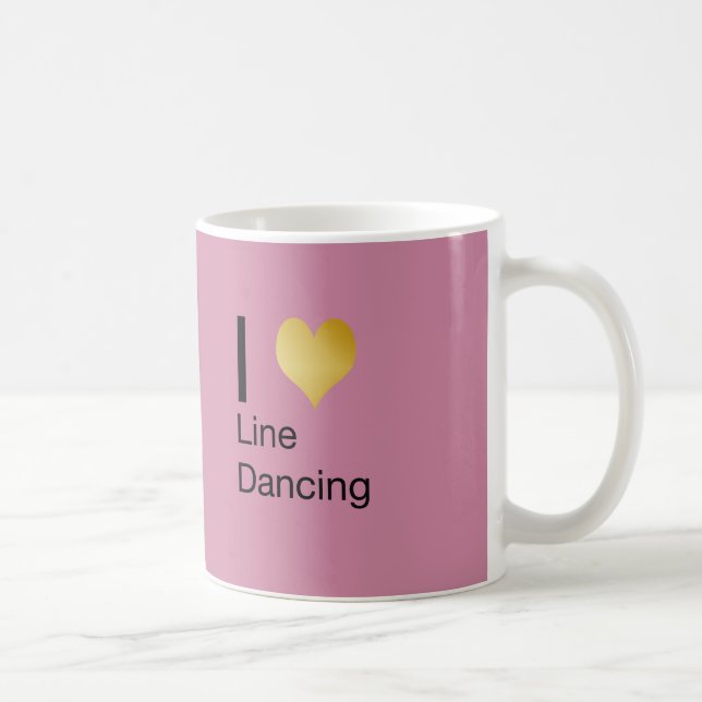 Playfully eleganten fodrar jag hjärta dans kaffemugg (Höger)